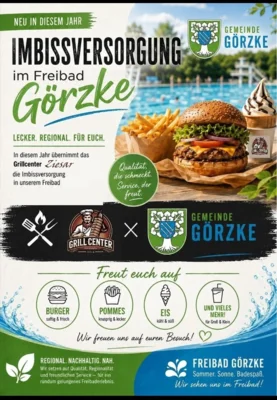 Neue IMBISSVERSORGUNG im Freibad Görzke