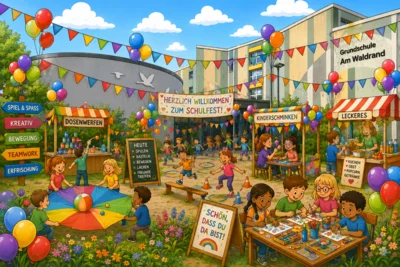 Traditionelles Schulfest bei herrlichstem Sonnenschein (Bild vergr&ouml;&szlig;ern)