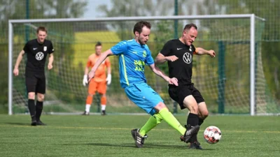 B. Amthor traf zweimal, hier beim Spiel in Haarhausen (Bild vergr&ouml;&szlig;ern)