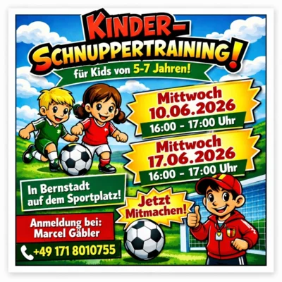 Kinder - Schnuppertraining! (10. & 17.06.2026)