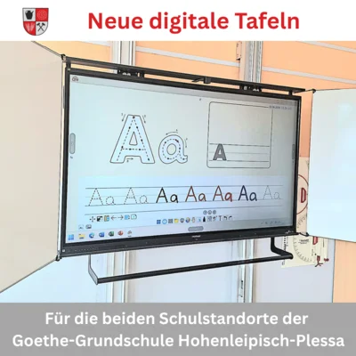 2 neue digitale Tafeln sind installiert - Wir haben somit 12 hochmoderne Tafeln an unserer Schule
