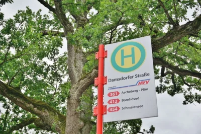 Bushaltestelle Damsdorfer Straße - Dorfeiche Dorfstraße