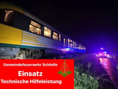 Einsatzbericht 18/2026 - 01.06.2026 H1 Unterstützung Rettungsdienst - Zug vermutlich mit Person kollidiert, Bahnhof Schleife
