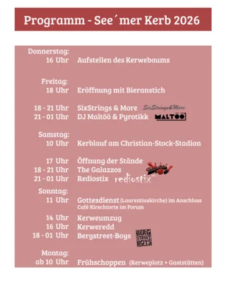 Programm Kerb 2026