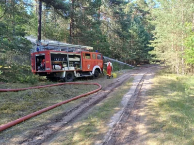 Die Feuerwehr Neukalen rückt zur Unterstützung beim Waldbrand nach Neustrelitz aus (Bild vergr&ouml;&szlig;ern)