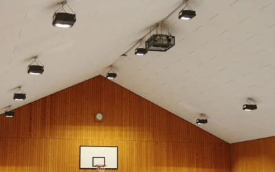 Eine Sporthallen-Beleuchtung wird verkauft