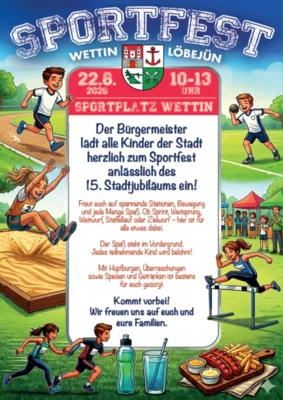 Sportfest zum 15. Stadtjubiläum (Bild vergr&ouml;&szlig;ern)