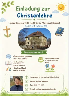 Einladung zur Christenlehre in Blönsdorf