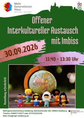 Offener Interkultureller Austausch mit Imbiss (Bild vergr&ouml;&szlig;ern)