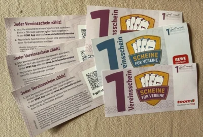 Vereinsscheine bei Rewe, Toom oder Nahkauf sammeln