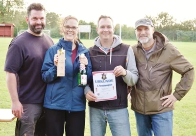 Sieger Daniel Stöwesand, Lizzy Suhr, Frank Mühlenberg und Christian Detlof