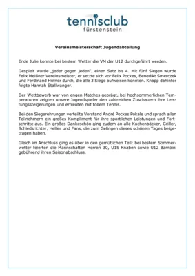 Meldung: VM Jugend 2026