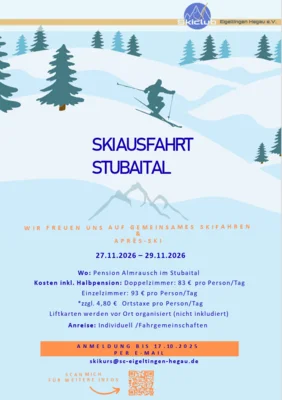 Meldung: Skiausfahrt Stubaital 27.11.-29.11.26