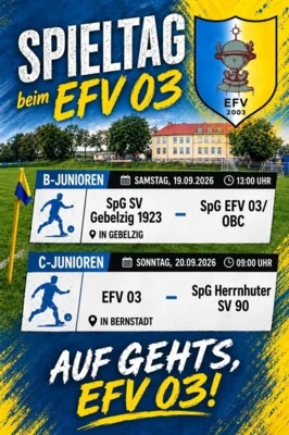 Der EFV 03- Spieltag (19./20.09.2026) in der Vorschau