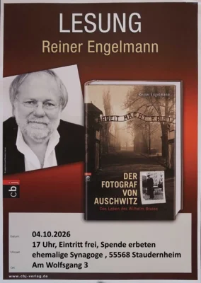 Neue Veranstaltung 04.10.2026, Lesung um 17.00 Uhr