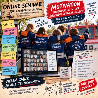 +++ Fachbereich Bildung startet mit Online-Seminar zur Motivation in der Jugendfeuerwehr +++ (Bild vergr&ouml;&szlig;ern)