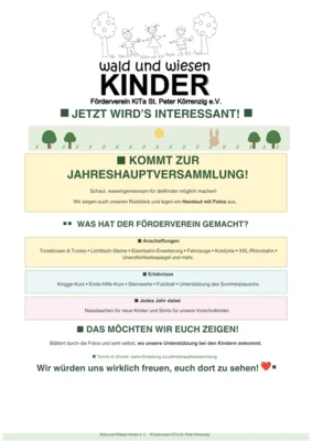 📣 Jahreshauptversammlung – wir freuen uns auf euch! 💚