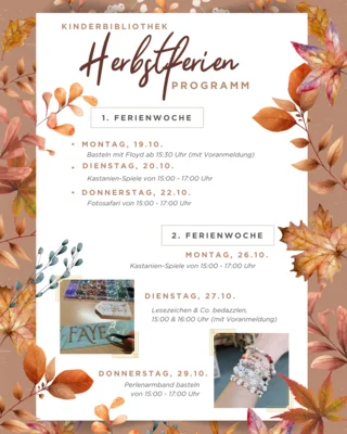Herbstferienprogramm in der Kinderbibliothek