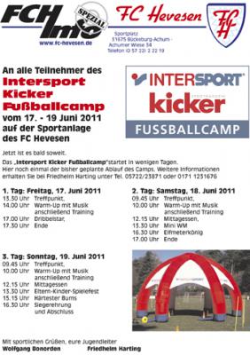Foto zur Meldung: Start Intersport kicker Fußballcamp