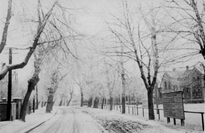 Winter in den 1950er Jahren am Friedensplatz