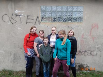 Foto zur Meldung: Groß Laasch  Graffiti-Projekt im Jugendclub