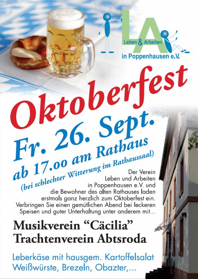 Poppenhausen Aktiv Einladung Zum Zunftigen Oktoberfest