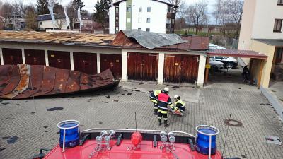 Sturmtief macht den Feuerwehren in der Stadt Rosenheim viel Arbeit