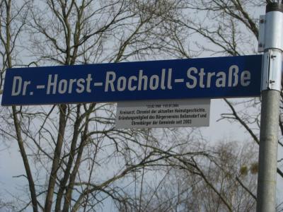 Dr. Rocholl wird mit Strassennamen geehrt