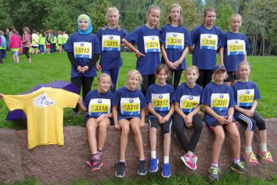 Laufteam der Friedrich-Ebert-Grundschule beim MiniMarathon 2015