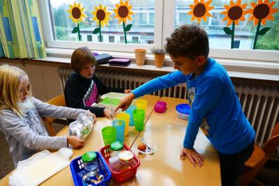 Foto zur Meldung: Gesunde Ernährung an der Schule im Grünen: „Versuche zu Nährstoffen in unserer Nahrung“