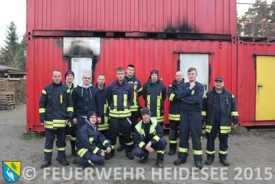 Gruppenbild aller Teilnehmer der Feuerwehr Heidesee