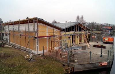 Foto zur Meldung: Umbauarbeiten an dem „Gasthaus & Herberge Am Hafen“