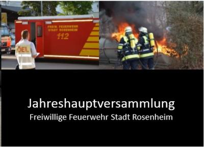 Jahreshauptversammlung der Freiwilligen Feuerwehr  Stadt Rosenheim e.V.