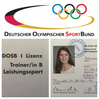 Petra Walter absolviert B-Trainerlizenz Leistungssport Schwimmen