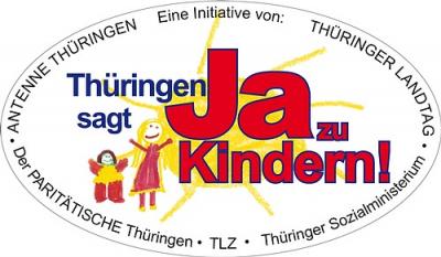 Kindertisch bei "Thüringen sagt JA zu Kindern!" dabei