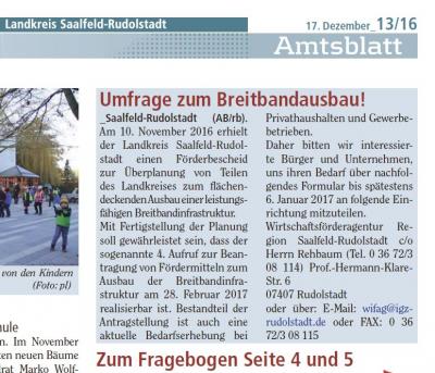 Amtsblatt des Landkreises Saalfeld-Rudolstadt