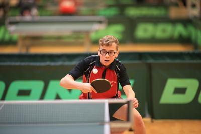 Nico Müller spielte bei den Internationalen Tischtennisjugendmeisterschaften von Luxemburg groß auf