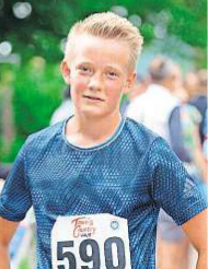 Sieger der U 14 auf der 5 km Strecke: Julian Reum