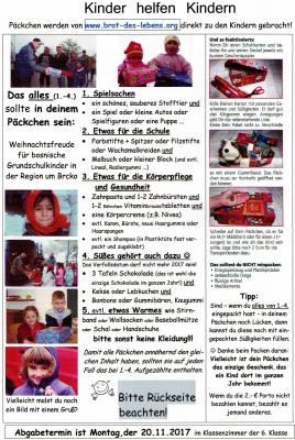 Foto zur Meldung: Kinder helfen Kindern - Weihnachtsaktion der Mittelschule Elchingen