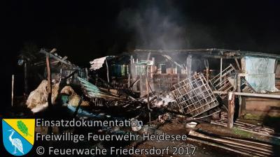 Einsatz 142/2017 | Pferdestall in Vollbrand | Dolgenbrodt An der Dorfaue (Bild vergrößern)
