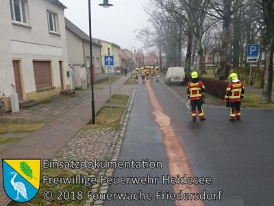 Einsatz 2/2018 | 300m lange Ölspur | Friedersdorf Hauptstraße | 26.01.2018 (Bild vergrößern)