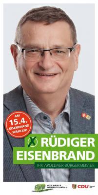 Kommunalwahl am 15.04.2018 - in Apolda Rüdiger Eisenbrand wählen!