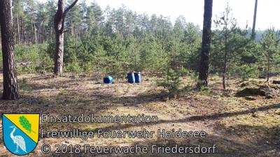 EInsatz 19/2018 | 3 Fässer mit unbekannten Inhalt im Wald | Gräbendorf Am Dolgenhorst (Bild vergrößern)