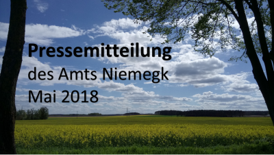 Foto zur Meldung: Pressemitteilung des Amtes Niemegk - Mai 2018