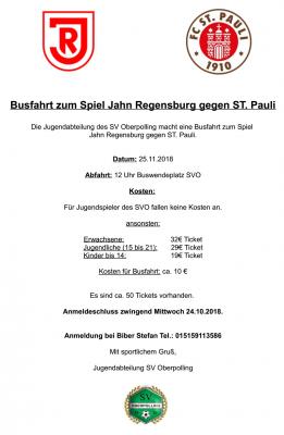 Busfahrt Jahn Regensburg
