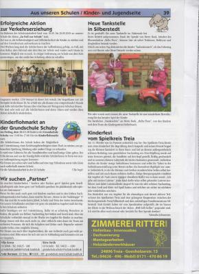 Foto zur Meldung: Grundschule Schuby im Amtsblatt