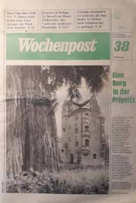 Titelblatt der "Wochenpost" vom 16.September 1977 (Bild vergrößern)