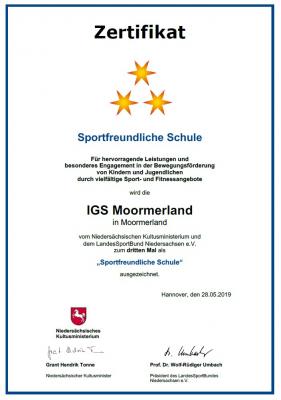 Bild der Meldung: Auszeichnung zur Sportfreundlichen Schule