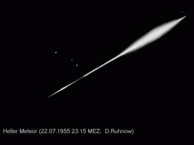 Eine sehr alte Meteoraufnahme aus dem Sternwartenarchiv
