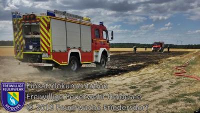 Einsatz 50/2019 & 51/2019 | 2 Stoppelfeldbrände auf dem Kablower Berg (Bild vergrößern)
